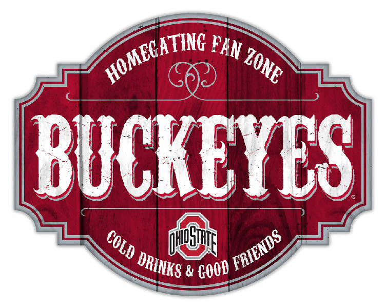 Ohio State Buckeyes Sign Wood 12 Inch Homegating Tavern