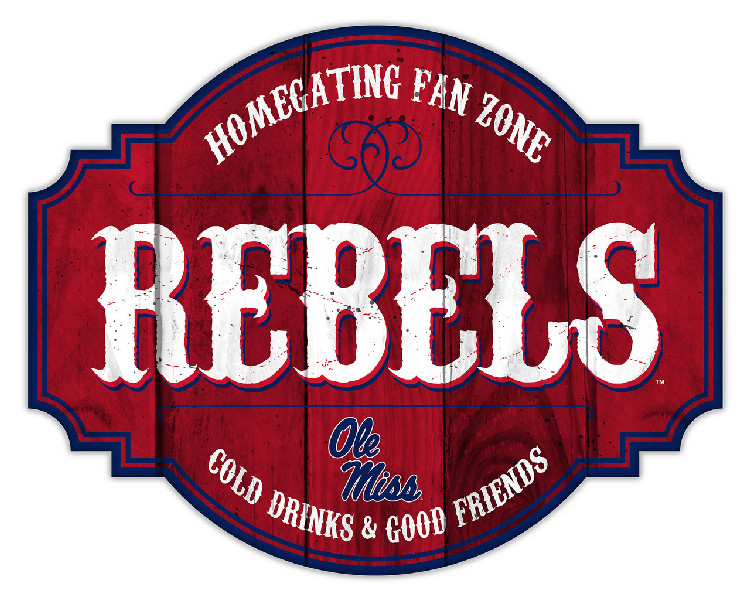 Mississippi Rebels Sign Wood 12 Inch Homegating Tavern