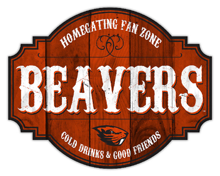 Oregon State Beavers Sign Wood 12 Inch Homegating Tavern