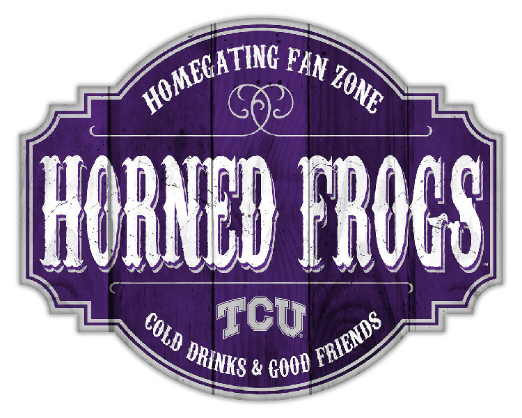 TCU Horned Frogs Sign Wood 12 Inch Homegating Tavern