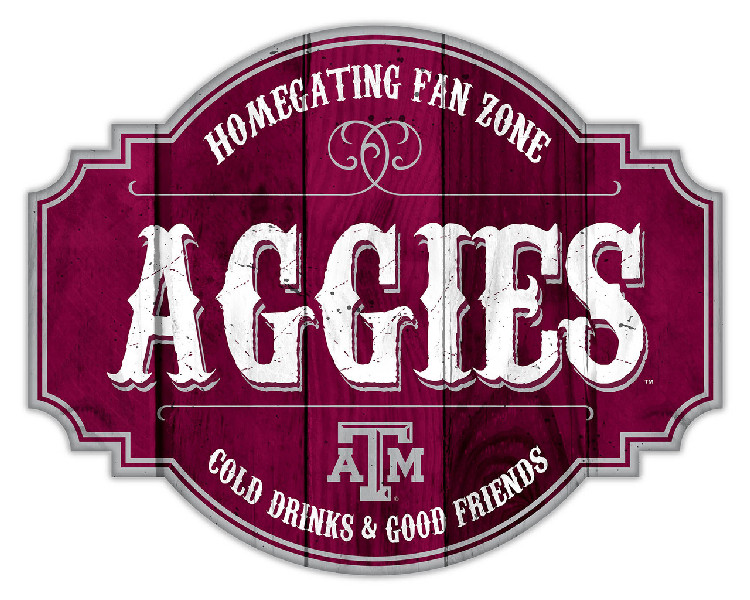 Texas A&M Aggies Sign Wood 12 Inch Homegating Tavern