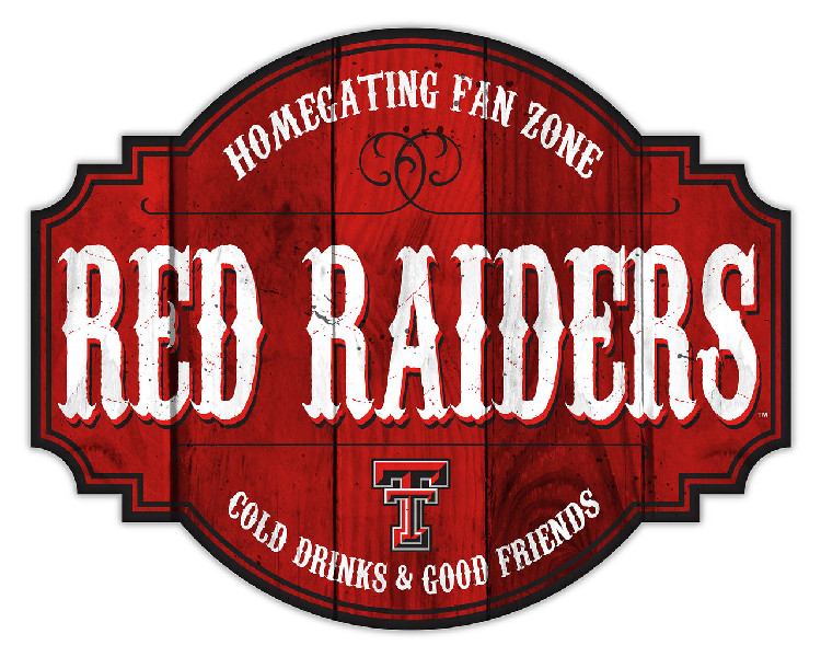 Texas Tech Red Raiders Sign Wood 12 Inch Homegating Tavern