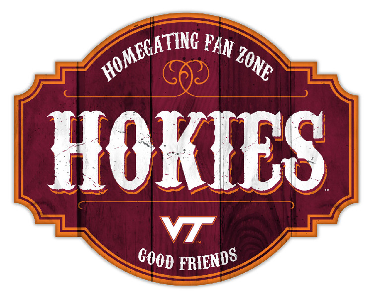 Virginia Tech Hokies Sign Wood 12 Inch Homegating Tavern