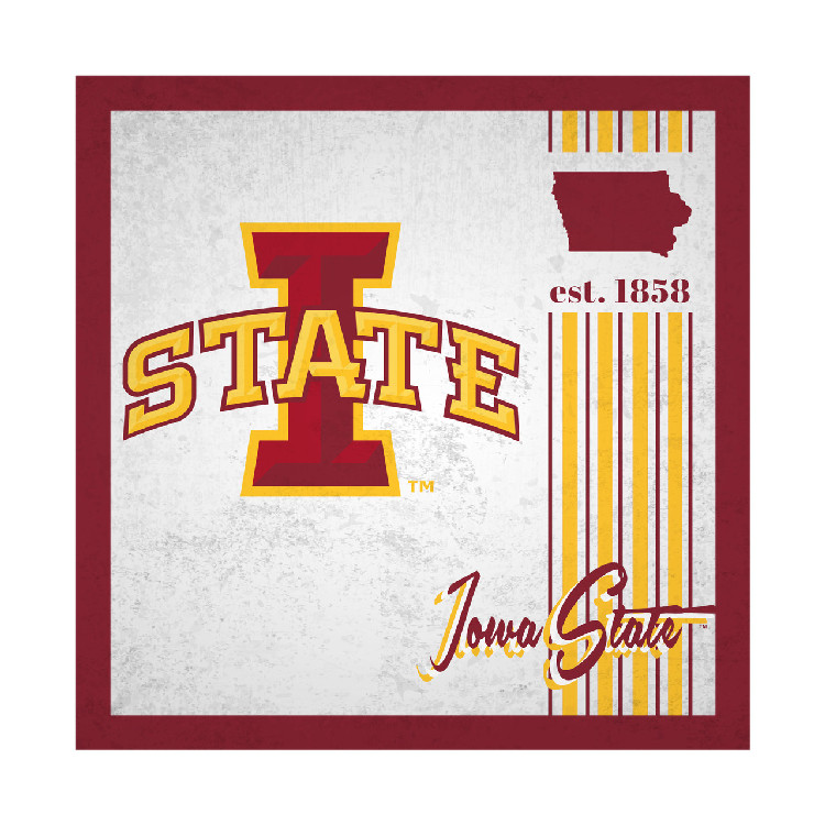 Iowa State Cyclones Sign Wood 10x10 Album Design