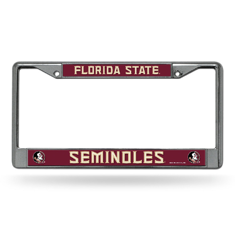 Florida State Seminoles License Plate Frame Chrome Printed Insert