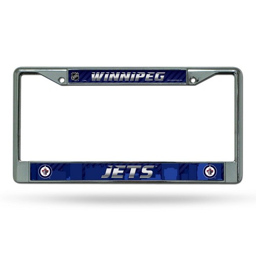 Rico Industries Winnipeg Jets License Plate Frame Chrome Printed Insert -