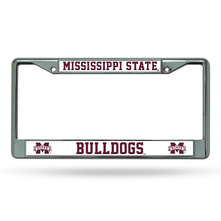 Mississippi State Bulldogs License Plate Frame Chrome