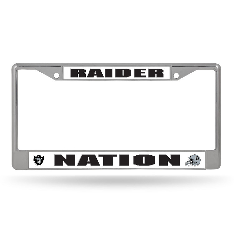 Las Vegas Raiders License Plate Frame Chrome