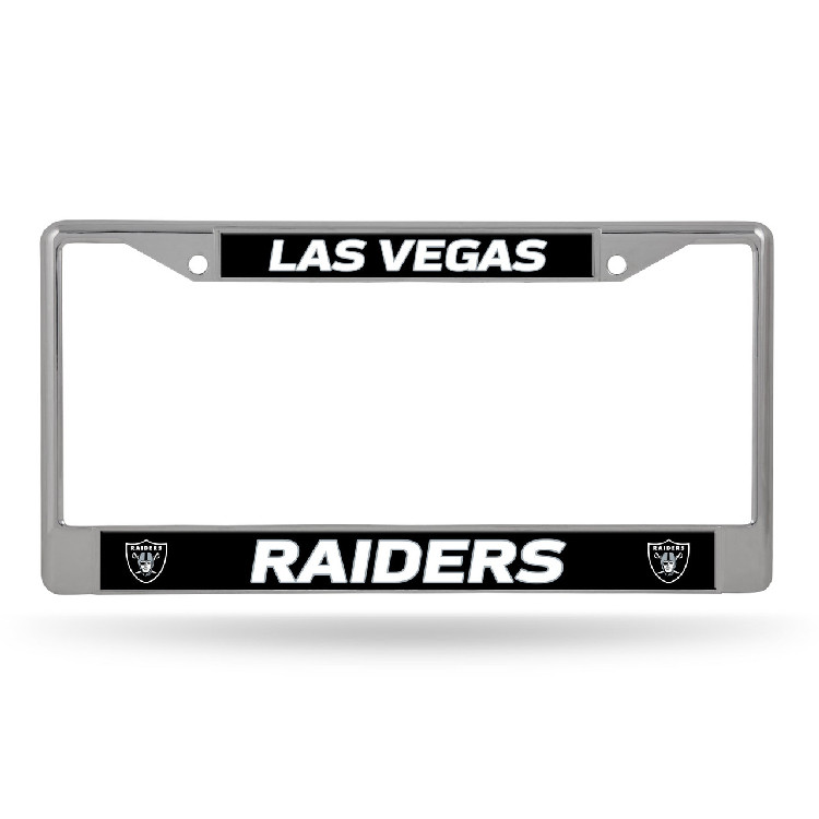 Las Vegas Raiders License Plate Frame Chrome Printed Insert