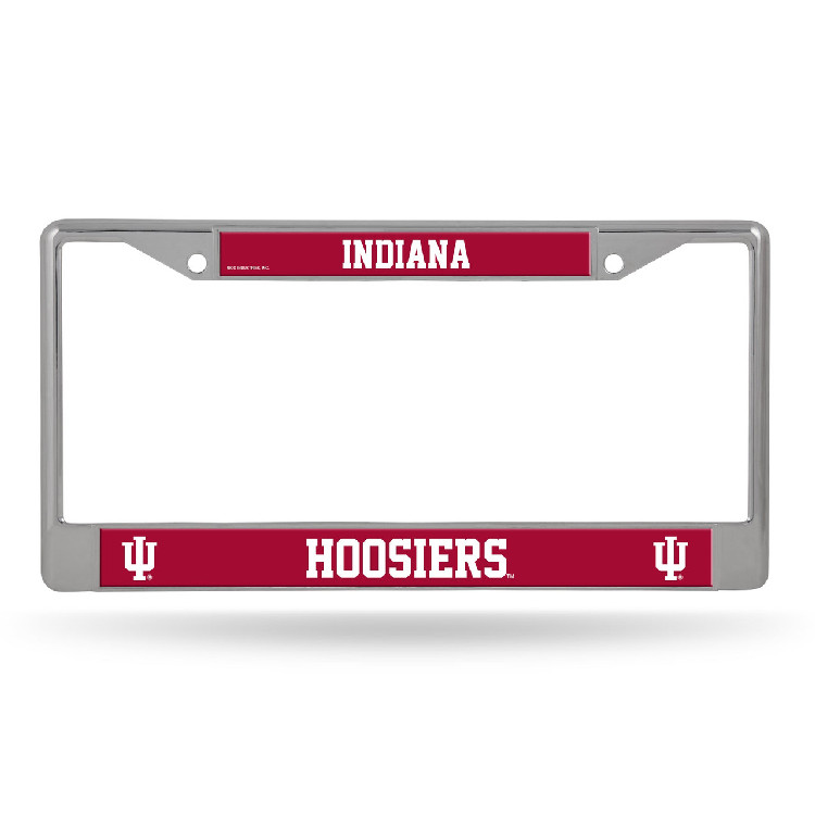 Indiana Hoosiers License Plate Frame Chrome Printed Insert