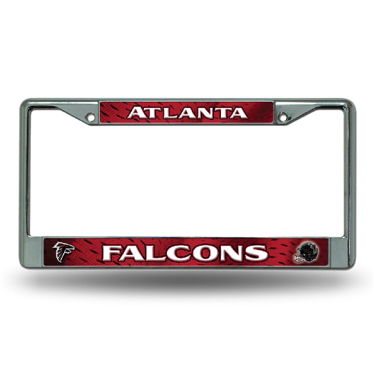 Atlanta Falcons License Plate Frame Chrome Printed Insert