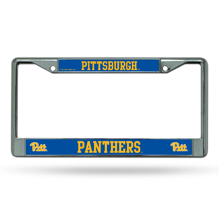 Pittsburgh Panthers License Plate Frame Chrome Printed Insert