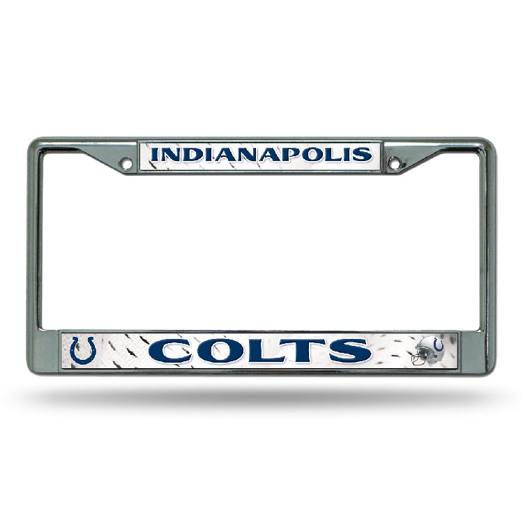 Indianapolis Colts License Plate Frame Chrome Printed Insert