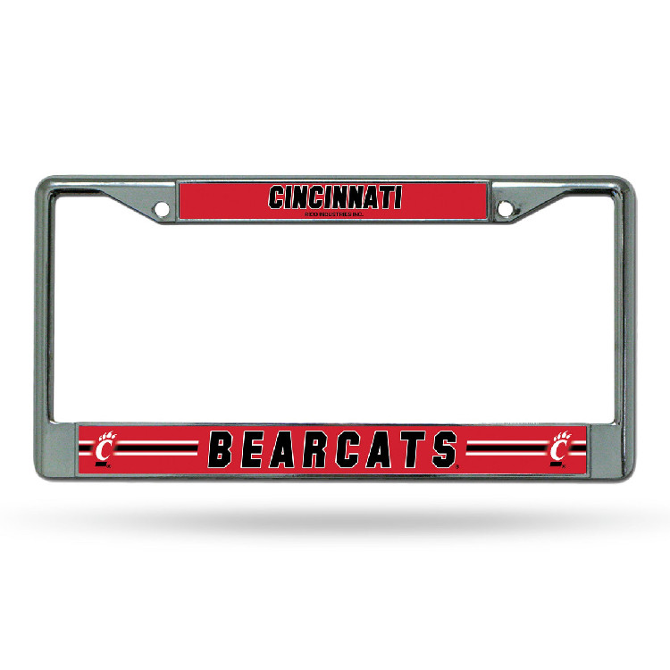 Cincinnati Bearcats License Plate Frame Chrome Printed Insert