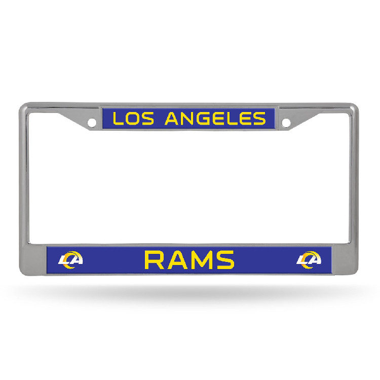 Los Angeles Rams License Plate Frame Chrome Printed Insert