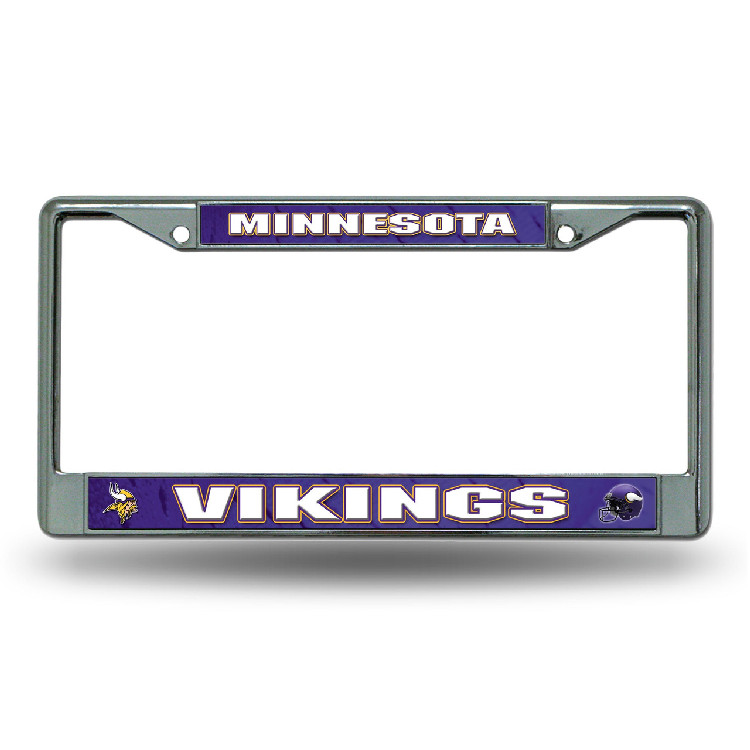 Minnesota Vikings License Plate Frame Chrome Printed Insert