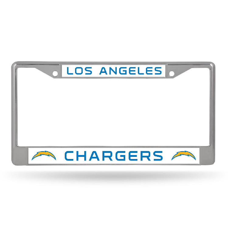 Los Angeles Chargers License Plate Frame Chrome