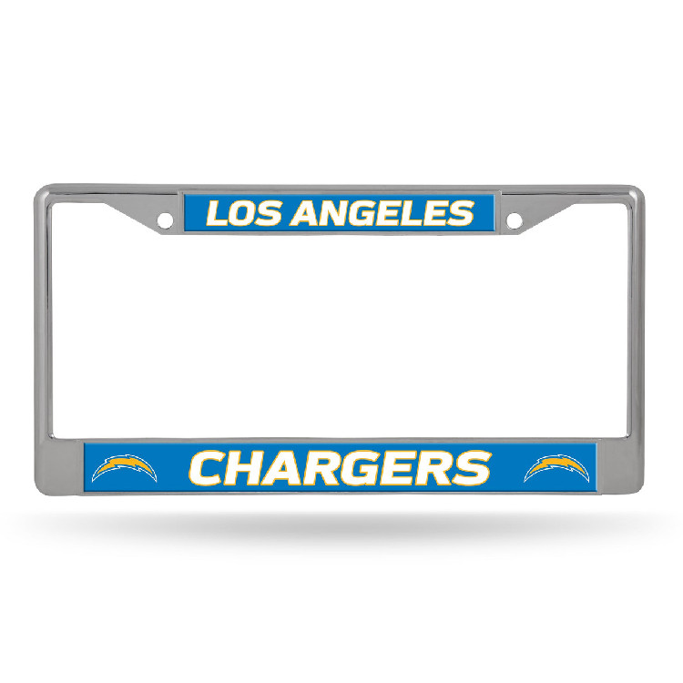 Los Angeles Chargers License Plate Frame Chrome Printed Insert