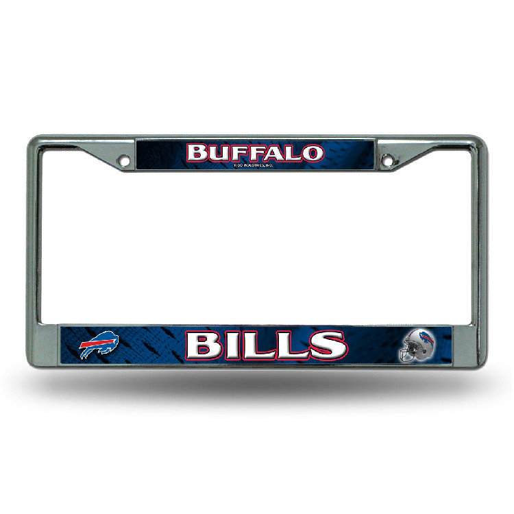 Buffalo Bills License Plate Frame Chrome Printed Insert