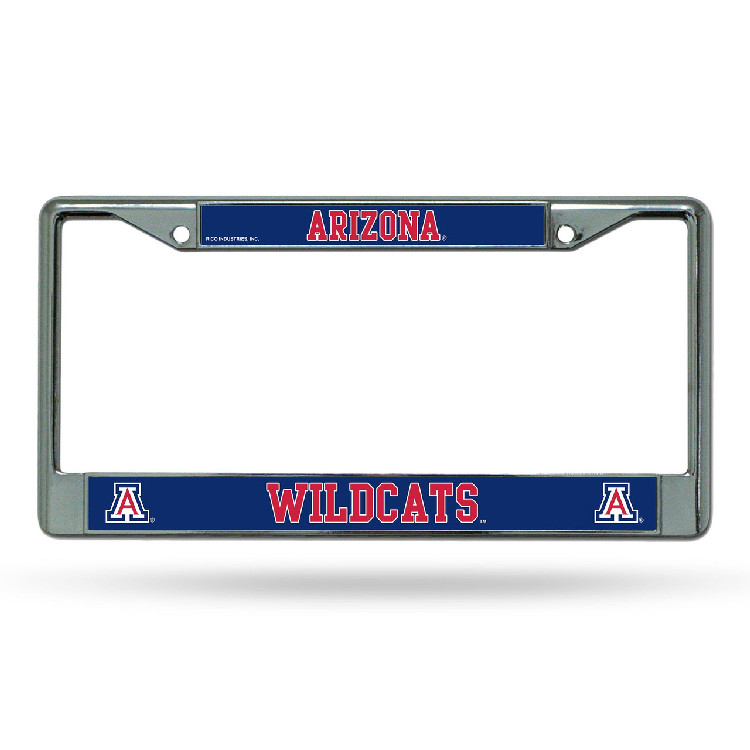 Arizona Wildcats License Plate Frame Chrome Printed Insert