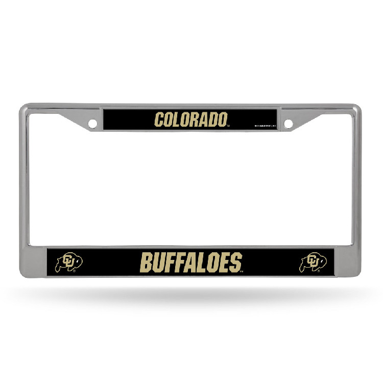 Colorado Buffaloes License Plate Frame Chrome Printed Insert