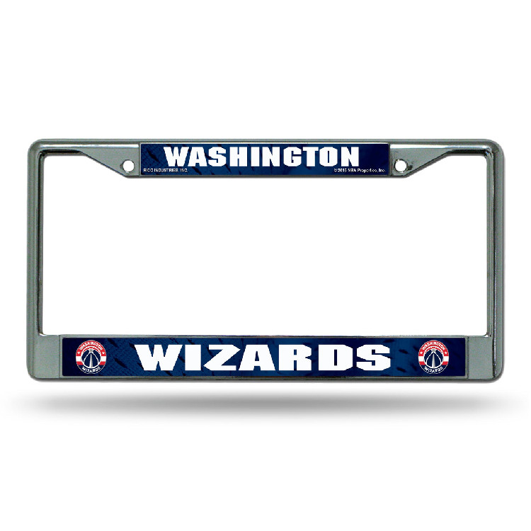 Washington Wizards License Plate Frame Chrome Printed Insert