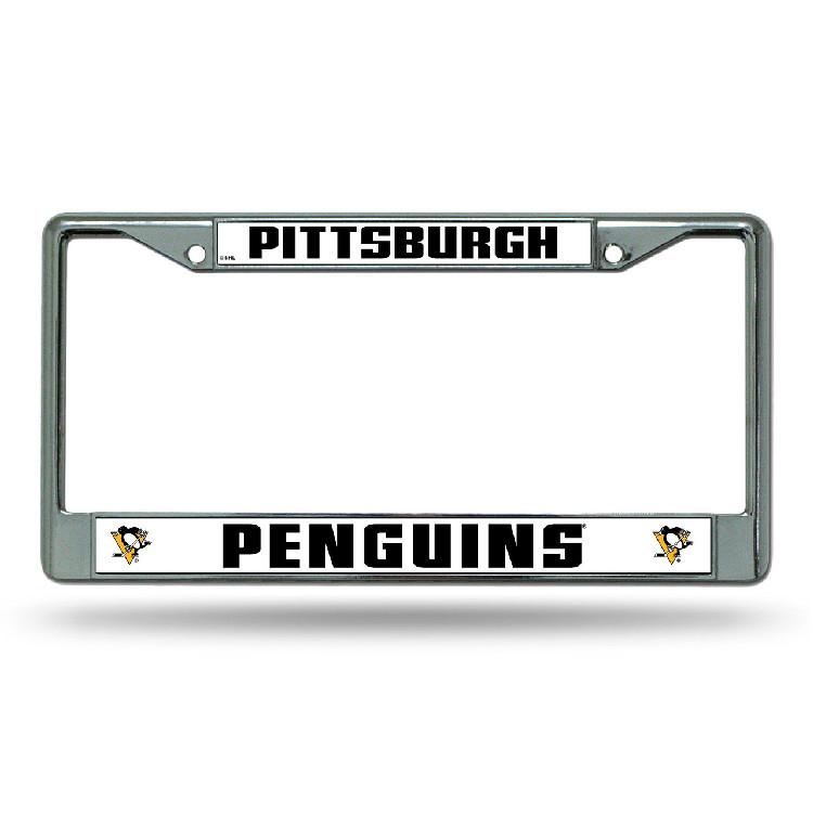 Pittsburgh Penguins License Plate Frame Chrome