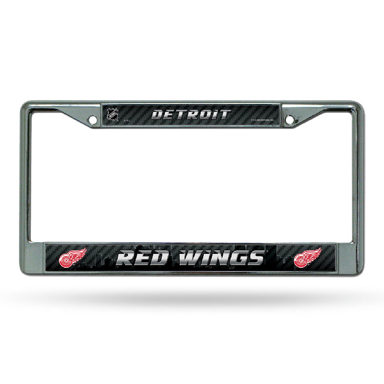 Detroit Red Wings License Plate Frame Chrome Printed Insert