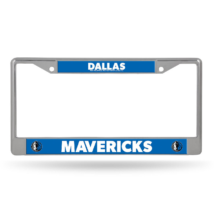 Dallas Mavericks License Plate Frame Chrome Printed Insert