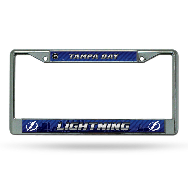 Tampa Bay Lightning License Plate Frame Chrome Printed Insert