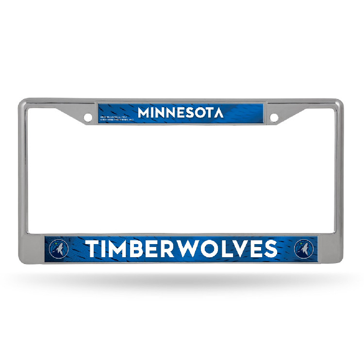 Minnesota Timberwolves License Plate Frame Chrome Printed Insert