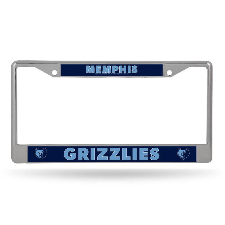 Memphis Grizzlies License Plate Frame Chrome Printed Insert