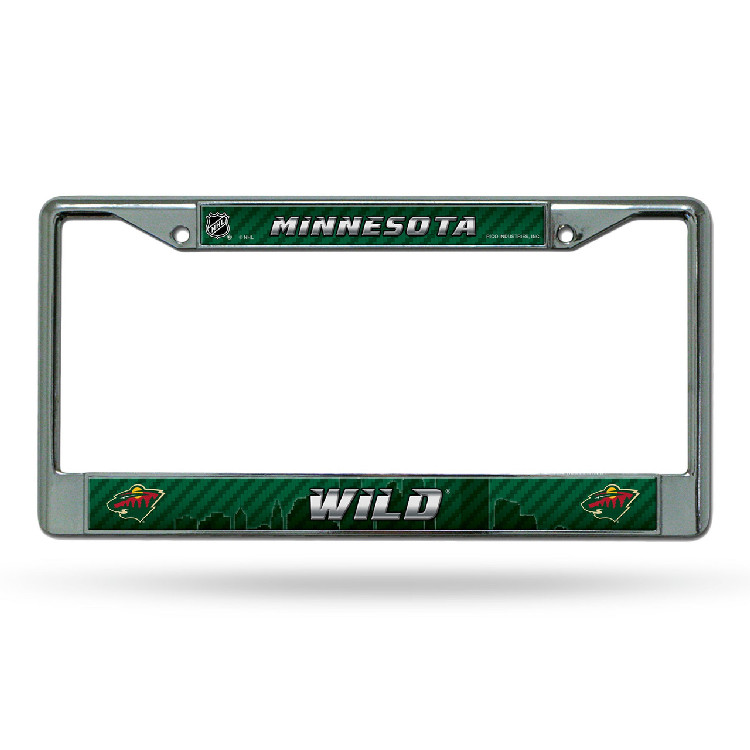 Minnesota Wild License Plate Frame Chrome Printed Insert