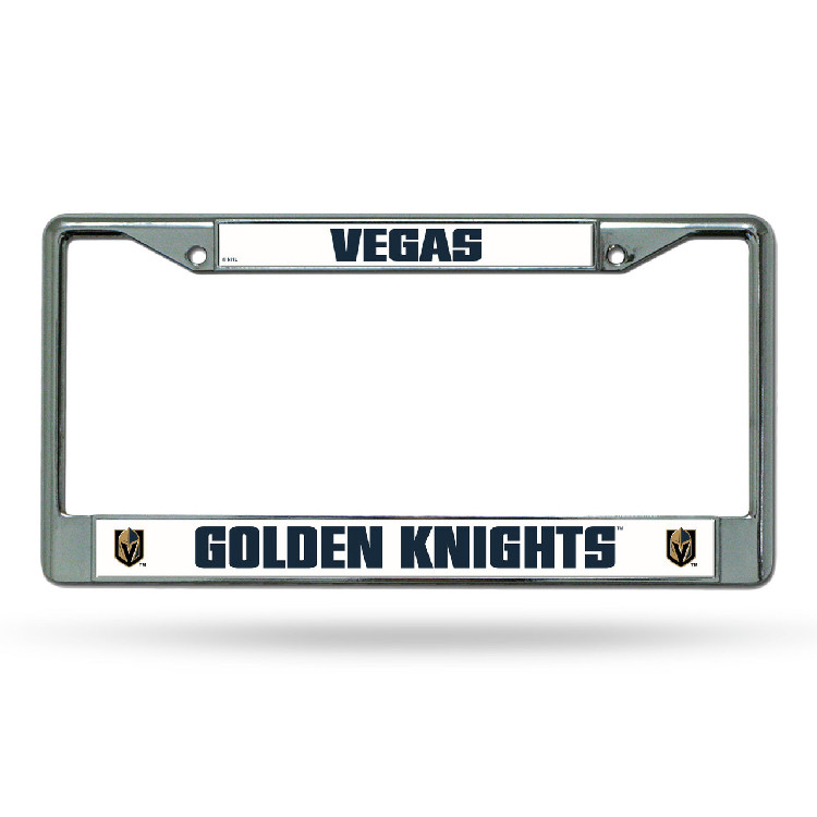 Vegas Golden Knights License Plate Frame Chrome