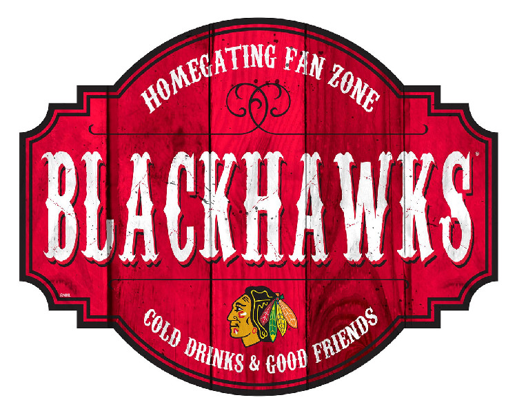 Chicago Blackhawks Sign Wood 12 Inch Homegating Tavern