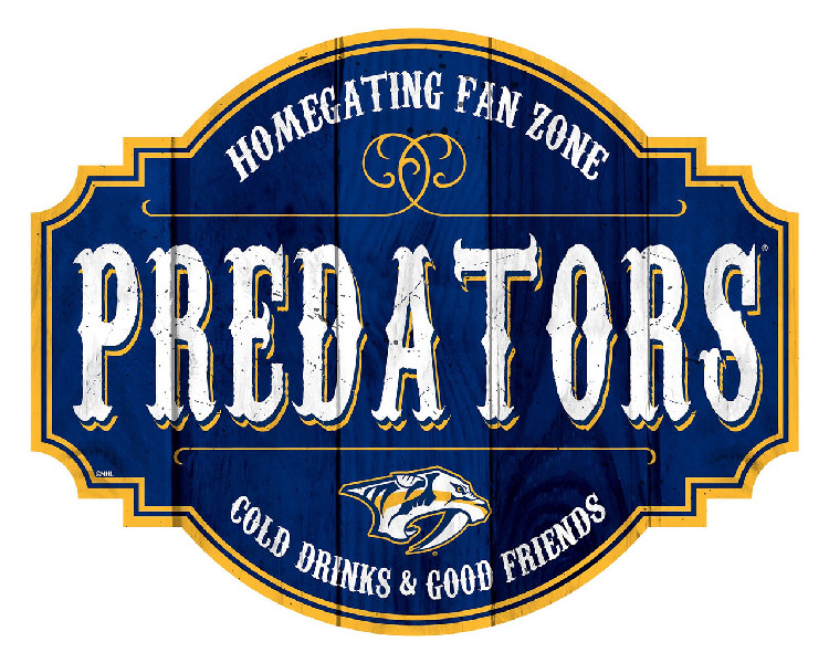 Nashville Predators Sign Wood 12 Inch Homegating Tavern