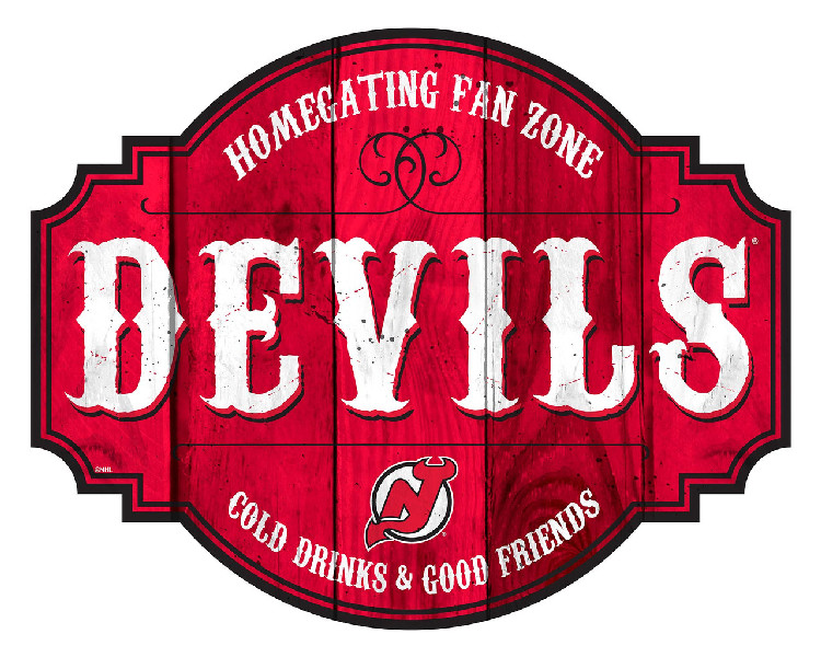 New Jersey Devils Sign Wood 12 Inch Homegating Tavern