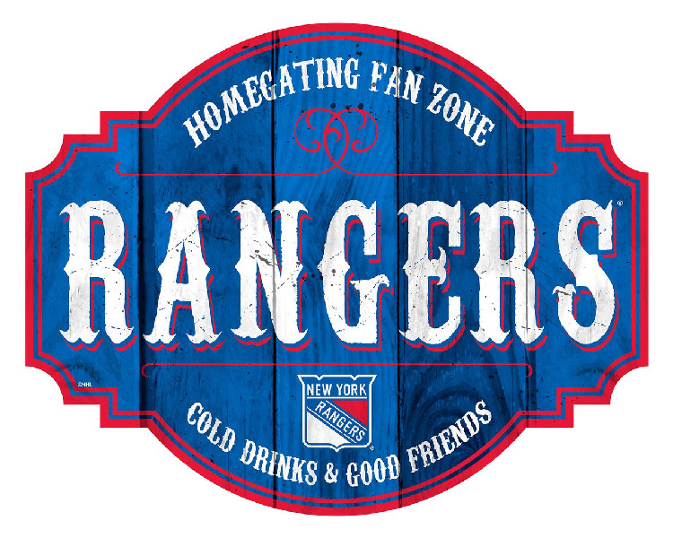 New York Rangers Sign Wood 12 Inch Homegating Tavern