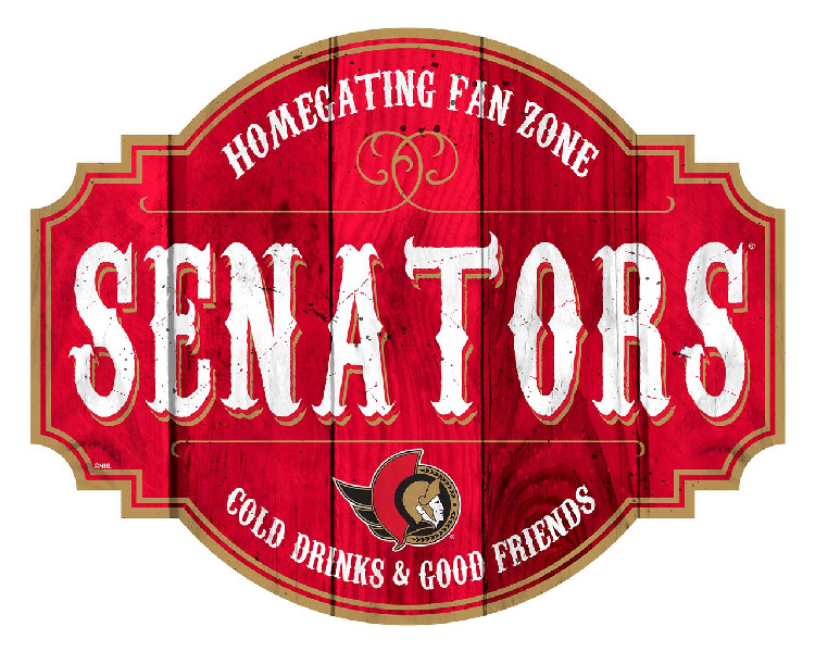 Ottawa Senators Sign Wood 12 Inch Homegating Tavern