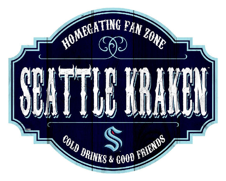 Seattle Kraken Sign Wood 12 Inch Homegating Tavern