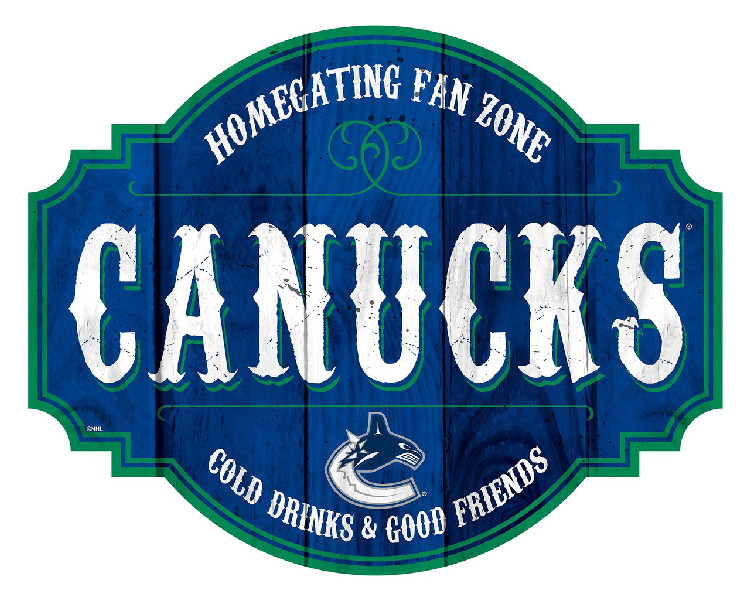 Vancouver Canucks Sign Wood 12 Inch Homegating Tavern