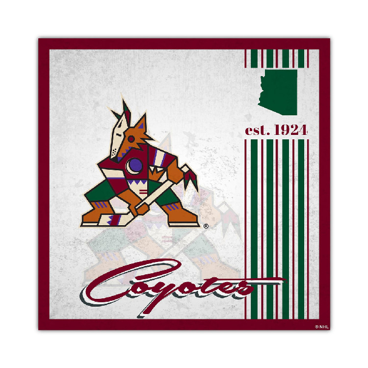 Arizona Coyotes Sign Wood 10x10 Album Design