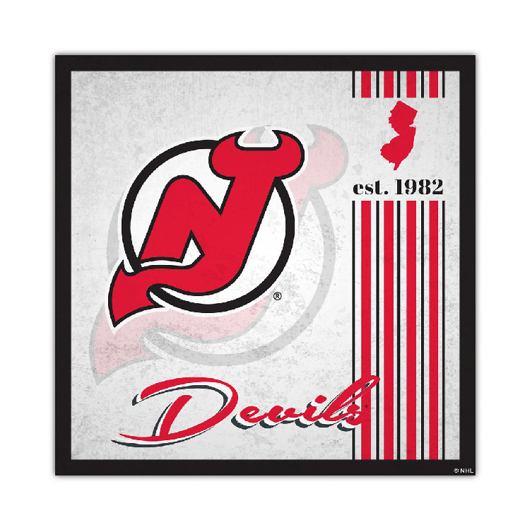 New Jersey Devils Sign Wood 10x10 Album Design