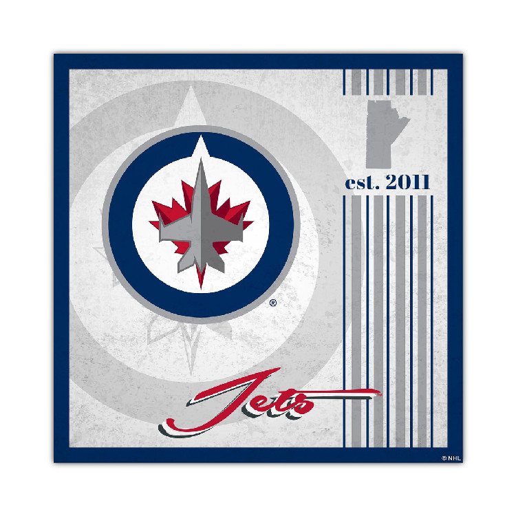 Winnipeg Jets Sign Wood 10x10 Album Design