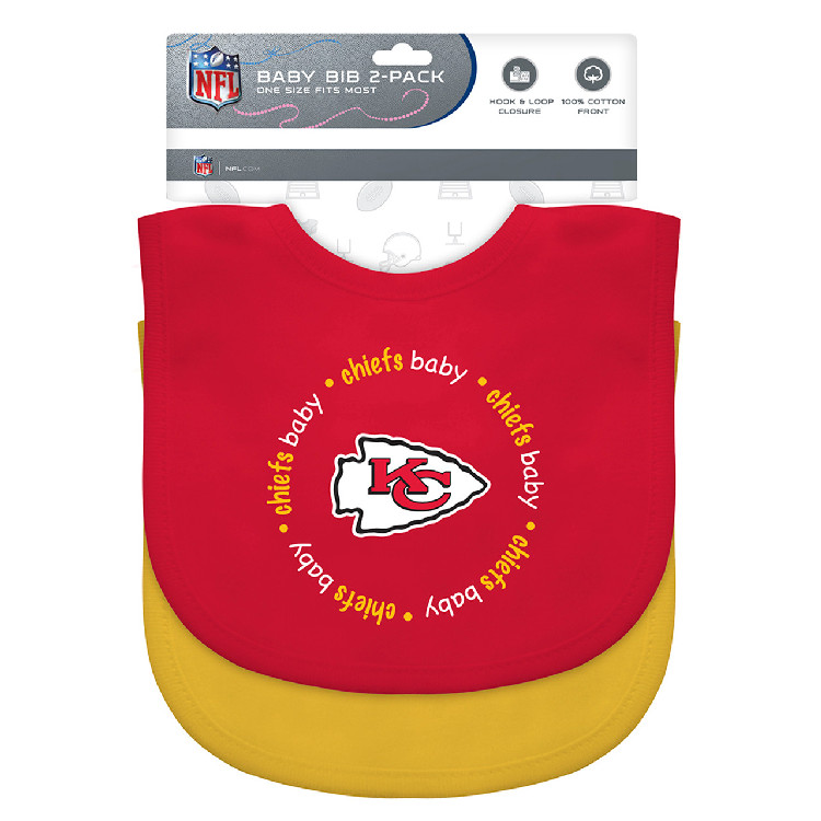 Kansas City Chiefs Baby Bib 2 Pack