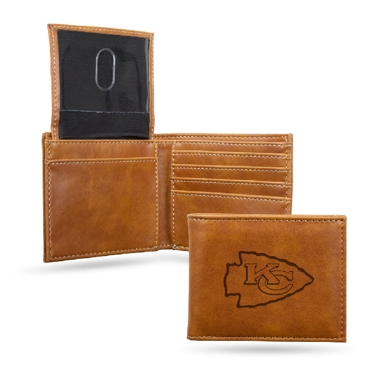 Kansas City Chiefs Wallet Billfold Laser Engraved