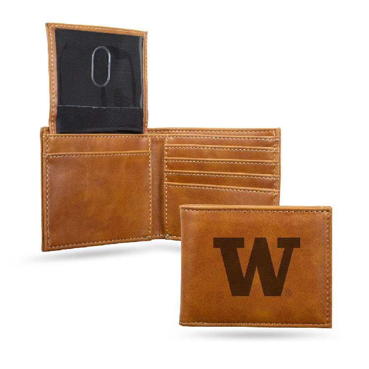 Washington Huskies Wallet Billfold Laser Engraved