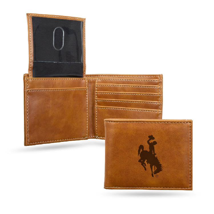 Wyoming Cowboys Wallet Billfold Laser Engraved