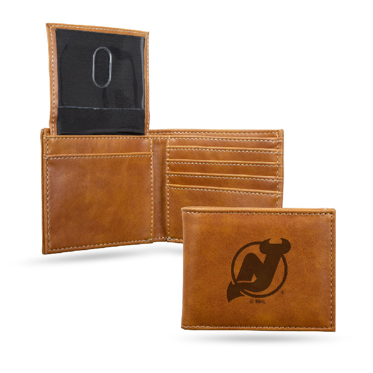 New Jersey Devils Wallet Billfold Laser Engraved