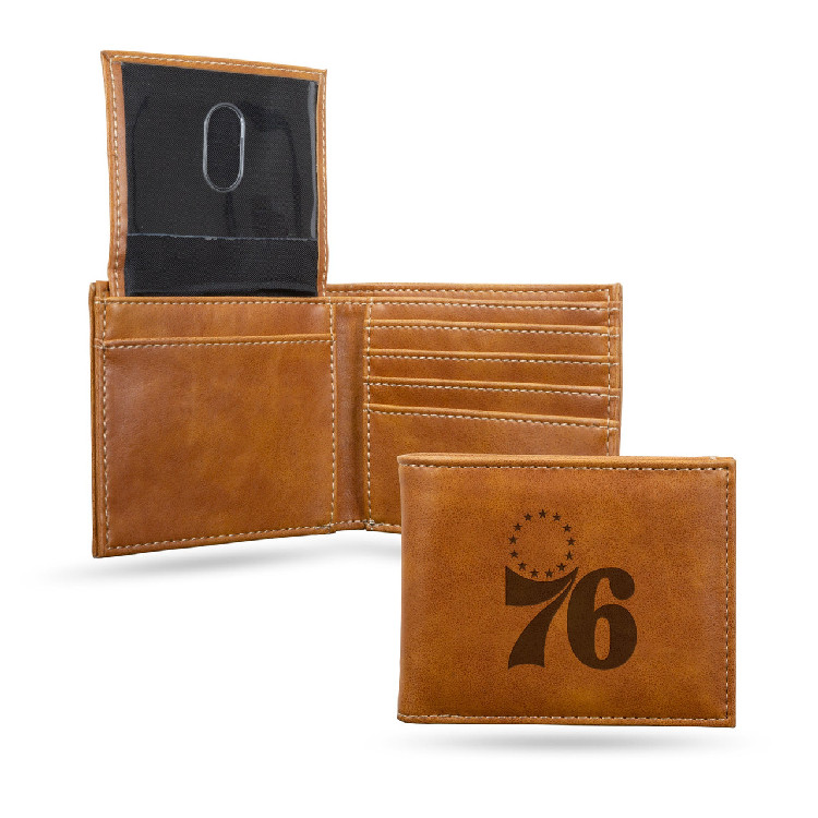 Philadelphia 76ers Wallet Billfold Laser Engraved